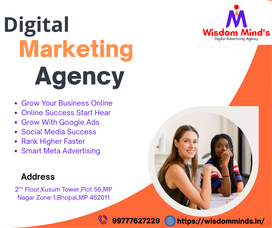 orange vibrant & white digital marketing facebook post